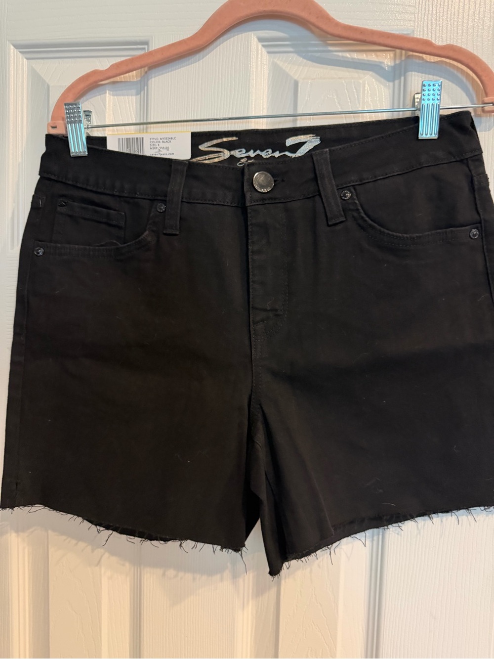 Black Seven7 Denim Cutoff Shorts
